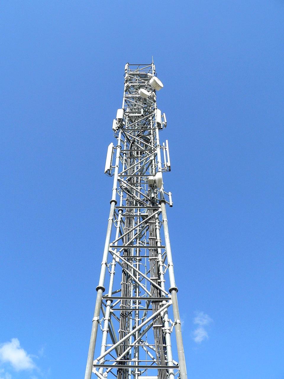 Satellite communication network orbiting Earth with secure data transmission beams